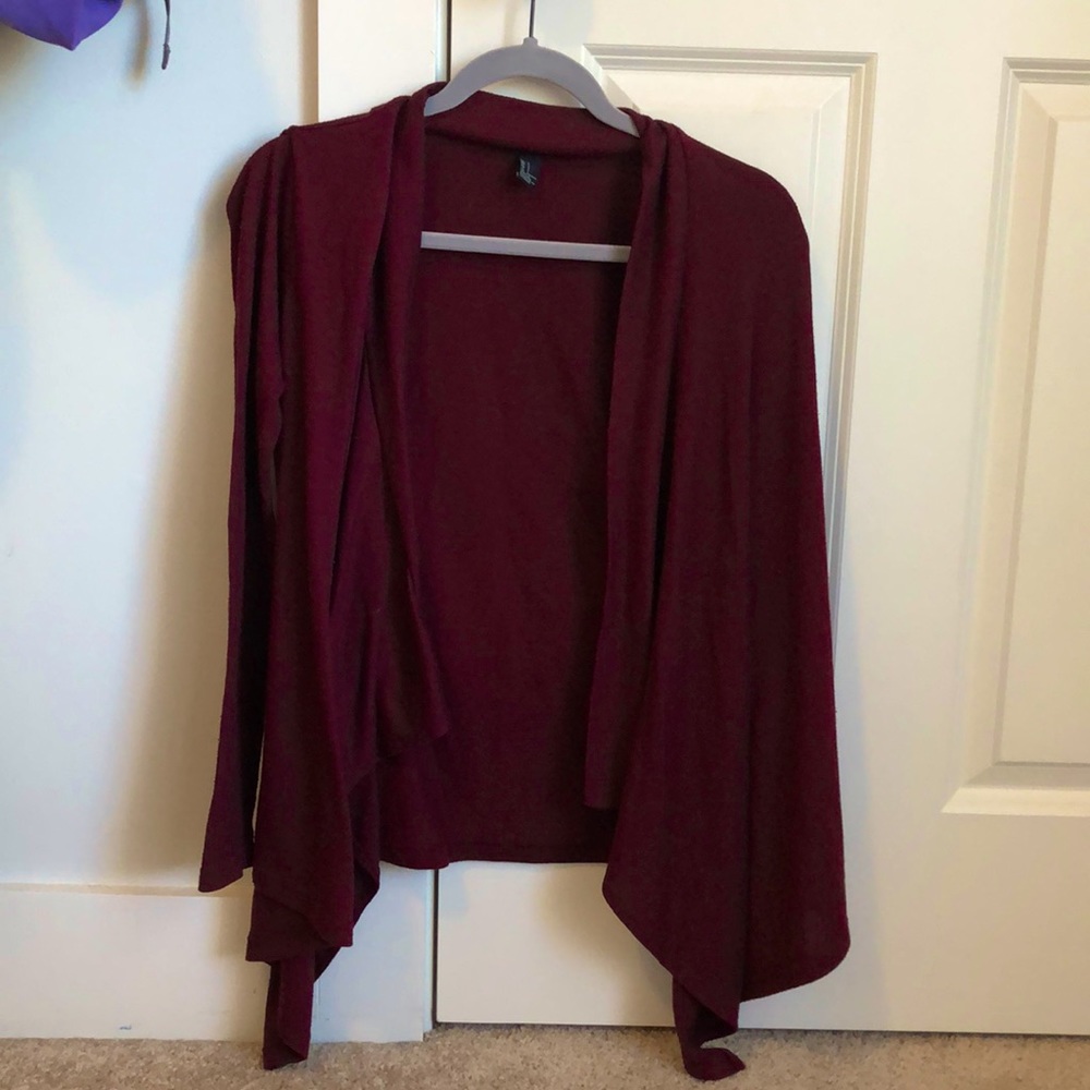 Burgundy cardigan